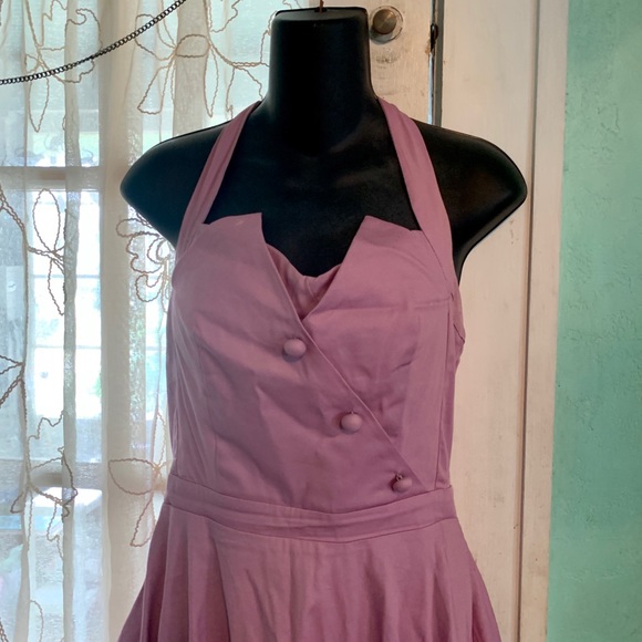 Lavender Lindy Bop swing dress - Picture 3 of 11